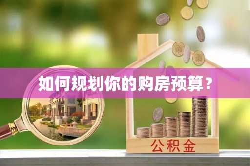 道孚如何规划你的购房预算？